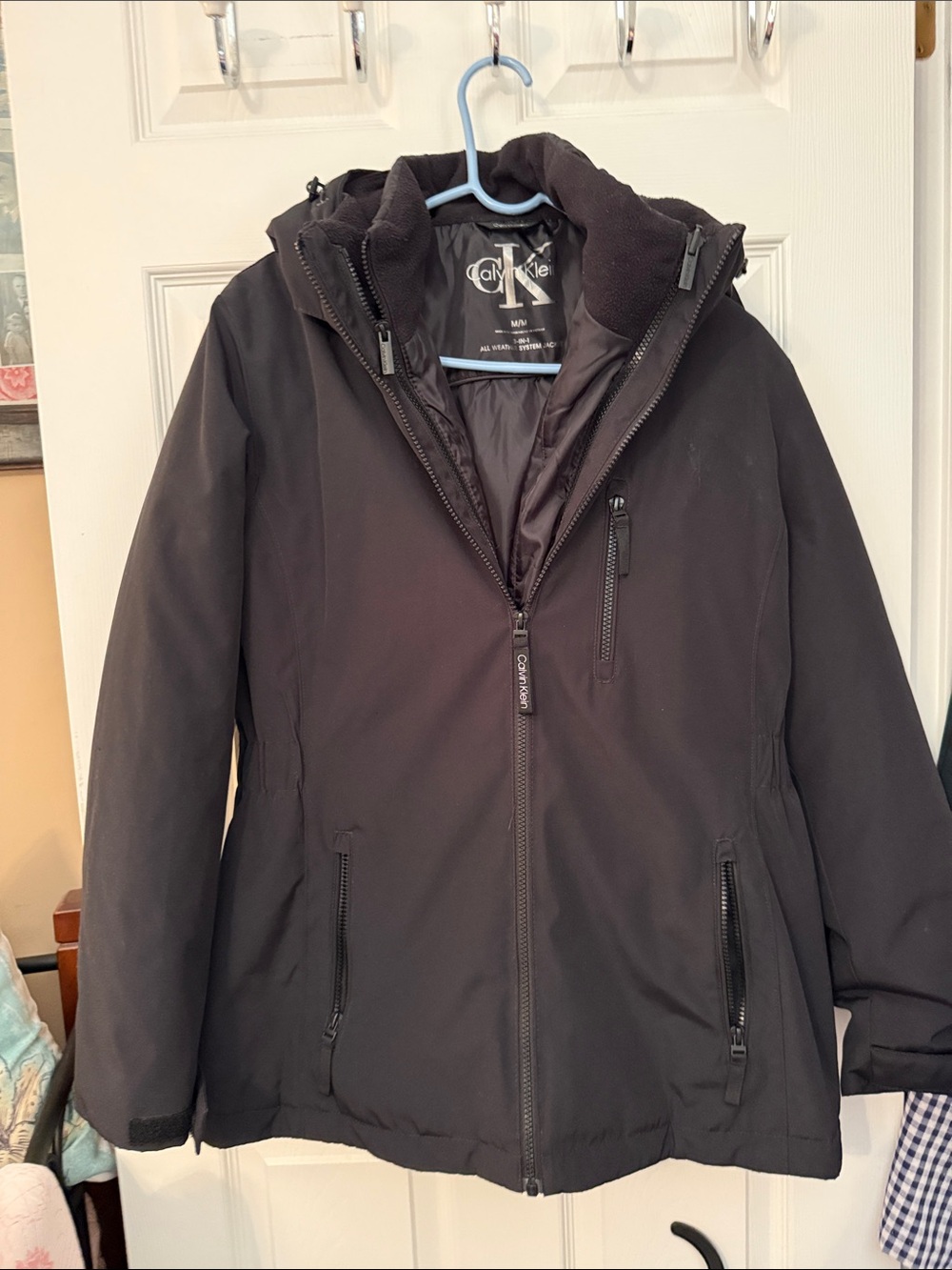 Calvin Klein Men's Black Hooded Puffer Jacket